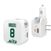 Phone Cases|Electronics^New York Jets Keyscaper Aaron Rodgers Ready 2-in-1 USB Charger