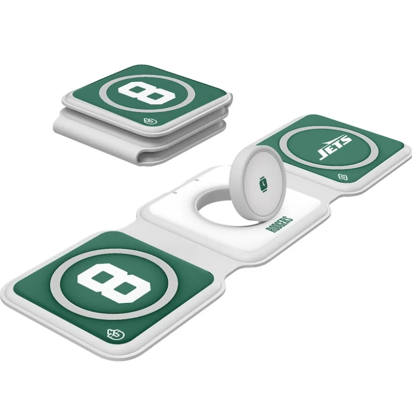 Phone Cases|Electronics^New York Jets Keyscaper Aaron Rodgers 3-in-1 Foldable Charger