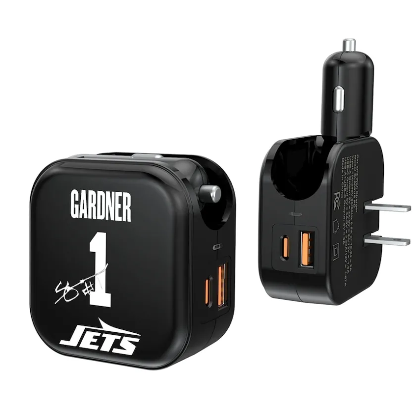 Phone Cases|Electronics^New York Jets Keyscaper Ahmad Sauce Gardner Ready 2-in-1 USB Charger