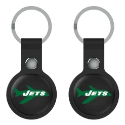 Electronics|Electronics^New York Jets Keyscaper Black Two-Pack AirTag Holders