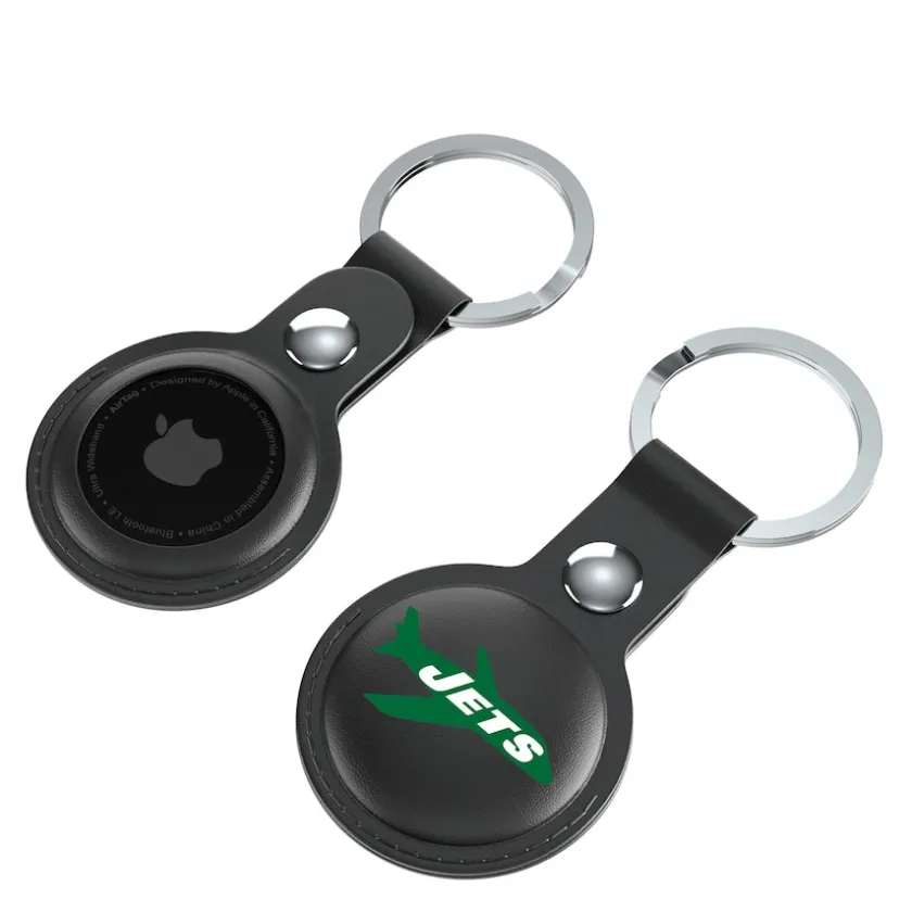 Electronics|Electronics^New York Jets Keyscaper Black Two-Pack AirTag Holders