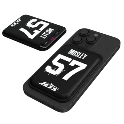 Checkbooks-Wallets^New York Jets Keyscaper C.J. Mosley Black Magnetic Credit Card Wallet