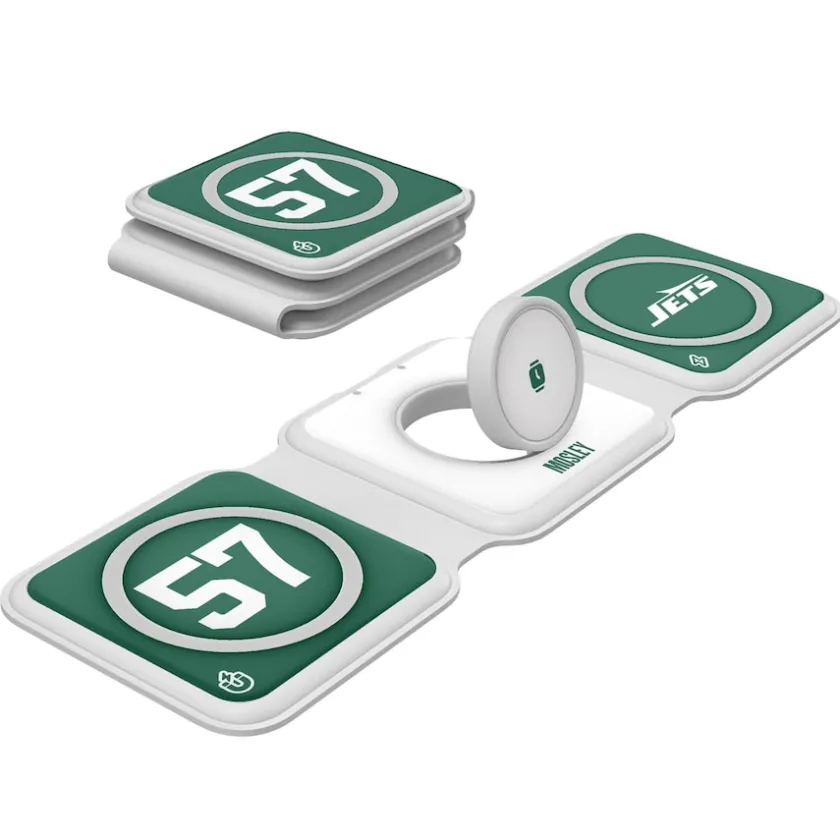 Phone Cases|Electronics^New York Jets Keyscaper C.J. Mosley 3-in-1 Foldable Charger