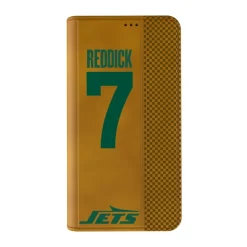 Phone Cases|Electronics^New York Jets Keyscaper Haason Reddick Brown Folio IPhone Case