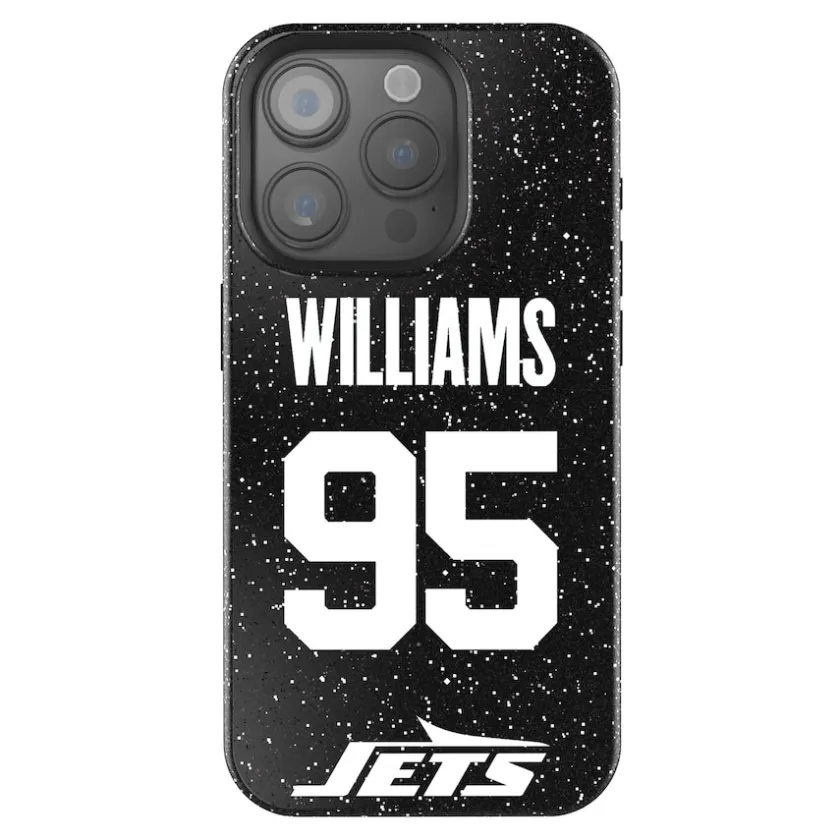 Phone Cases^New York Jets Keyscaper Quinnen Williams Black Bling IPhone Case