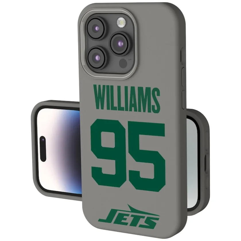 Phone Cases|Electronics^New York Jets Keyscaper Quinnen Williams Gray Ready Soft Touch IPhone Case