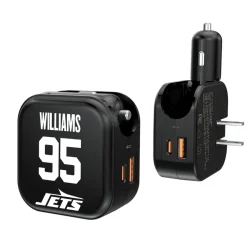 Phone Cases|Electronics^New York Jets Keyscaper Quinnen Williams Ready 2-in-1 USB Charger