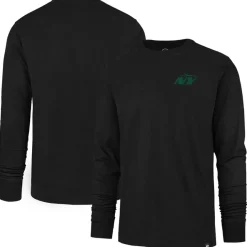 Long Sleeved^New York Jets Men's '47 Black Premier Franklin Long Sleeve T-Shirt