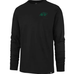 Long Sleeved^New York Jets Men's '47 Black Premier Franklin Long Sleeve T-Shirt