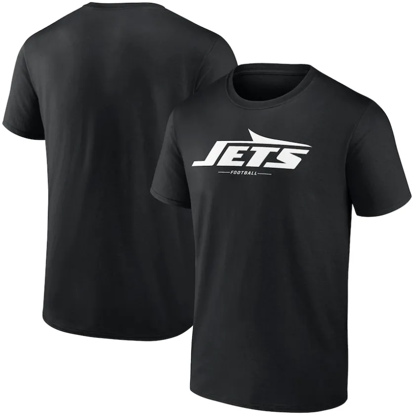 T-Shirts|Men^New York Jets Men's Black Team Lockup T-Shirt