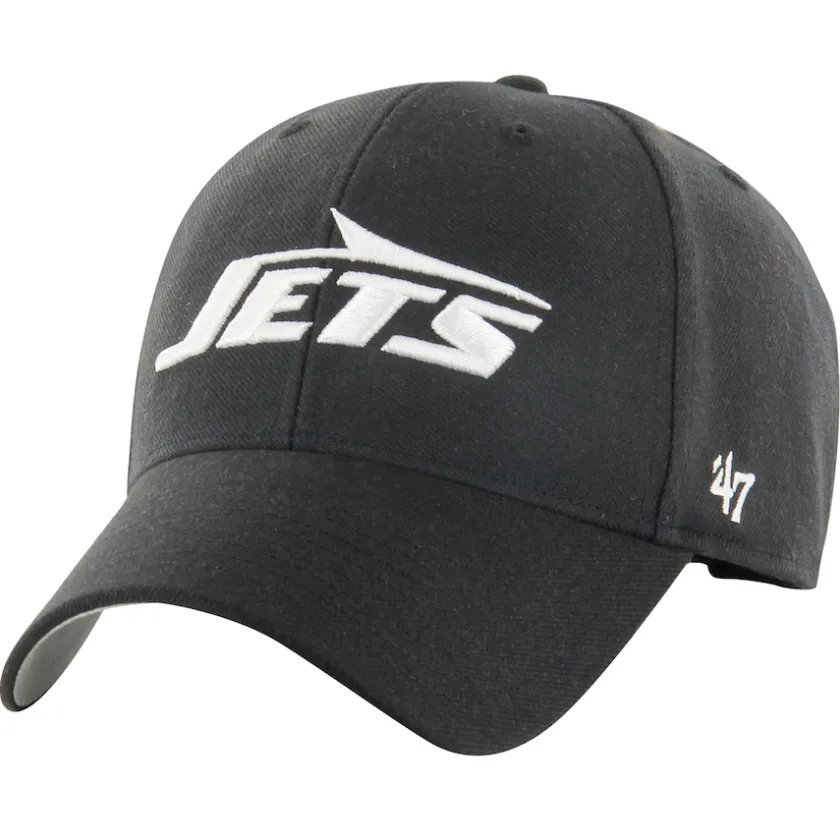 Adjustable^New York Jets Men's '47 Black MVP Adjustable Hat