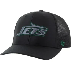 Hats|Men^New York Jets Men's '47 Black Blackball Trophy Flex Hat