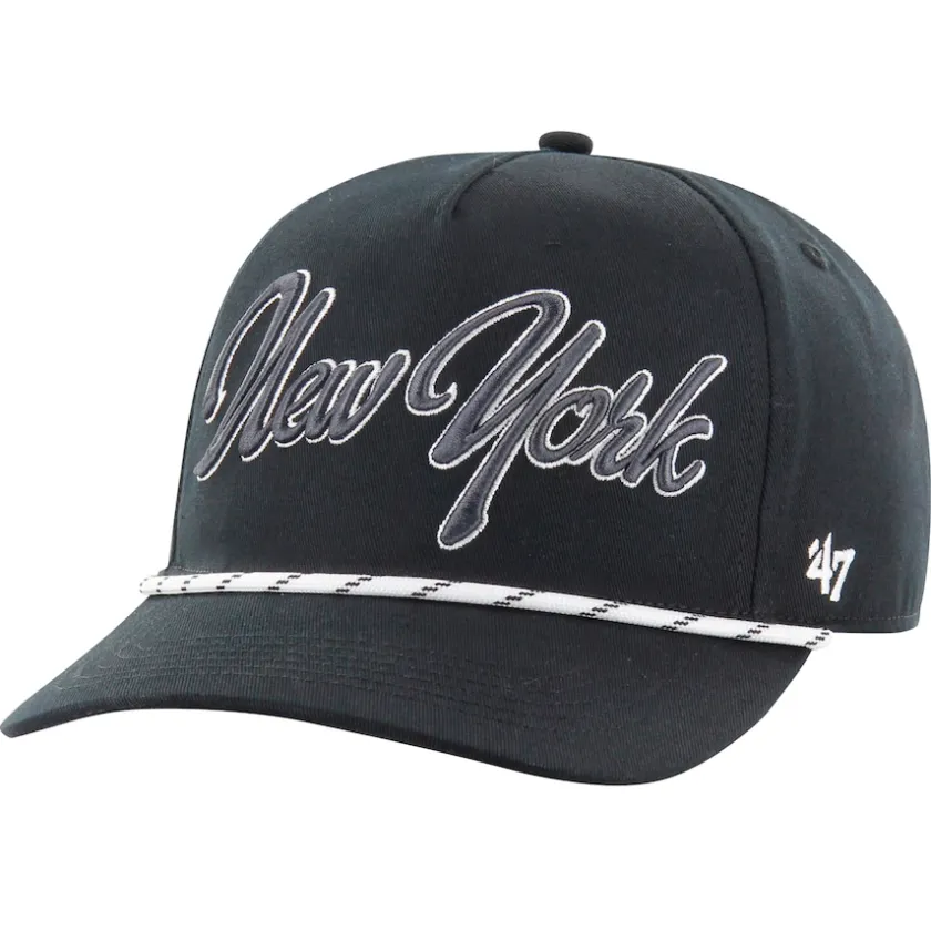 Adjustable^New York Jets Men's '47 Black Overhand Speckle Hitch Adjustable Hat