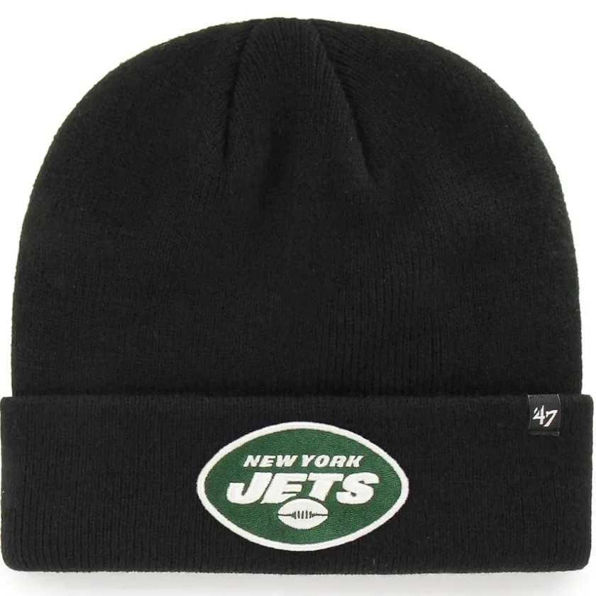 Hats|Men^New York Jets Men's '47 Black Secondary Basic Cuffed Knit Hat