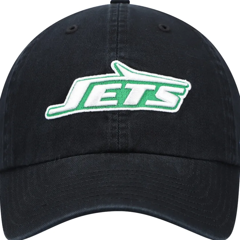 Adjustable^New York Jets Men's '47 Black Clean Up Legacy Adjustable Hat