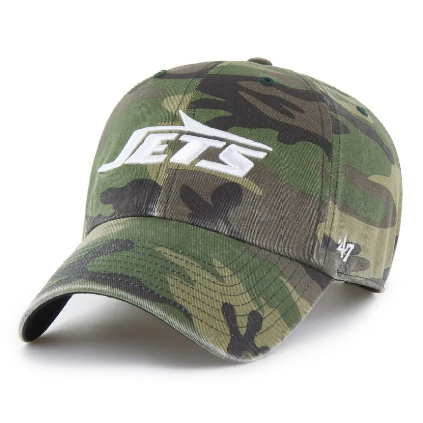 Hats|Men^New York Jets Men's '47 Camo Woodland Clean Up Adjustable Hat
