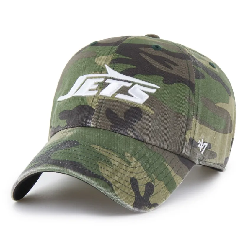 Hats|Men^New York Jets Men's '47 Camo Woodland Clean Up Adjustable Hat