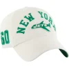 Adjustable^New York Jets Men's '47 Cream Throwback Clubhouse Faber Clean Up Adjustable Hat