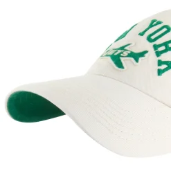 Adjustable^New York Jets Men's '47 Cream Throwback Clubhouse Faber Clean Up Adjustable Hat