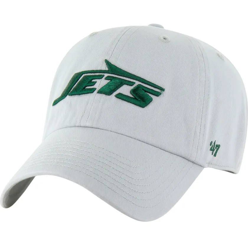 Hats|Men^New York Jets Men's '47 Gray Team Clean Up Adjustable Hat