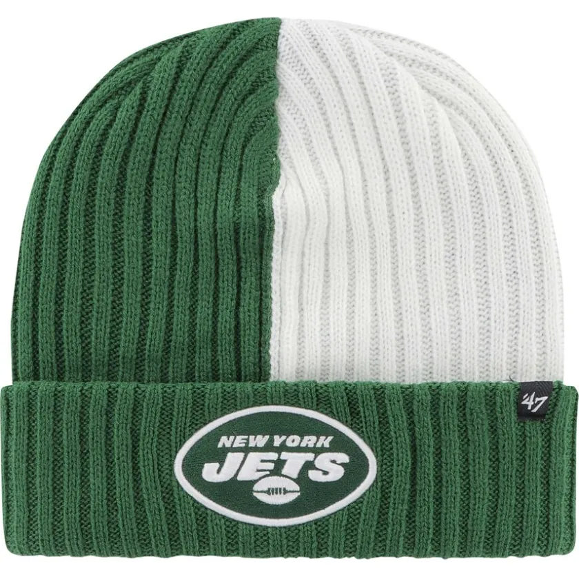 Knit^New York Jets Men's '47 Green Fracture Cuffed Knit Hat