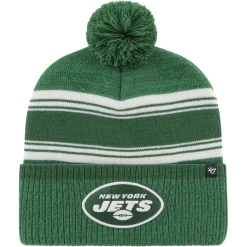 Knit^New York Jets Men's '47 Green Fadeout Cuffed Knit Hat With Pom