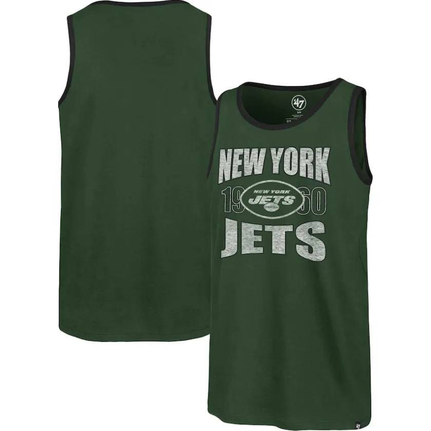 Tank Tops^New York Jets Men's '47 Green Upload Franklin Tank Top