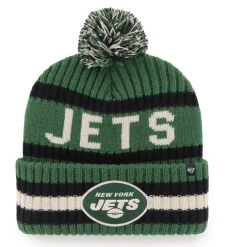 Knit^New York Jets Men's '47 Green Bering Cuffed Knit Hat With Pom