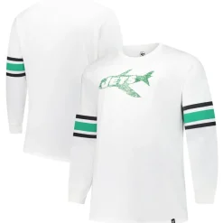 Big & Tall^New York Jets Men's '47 White Big & Tall Premier Brex Long Sleeve T-Shirt