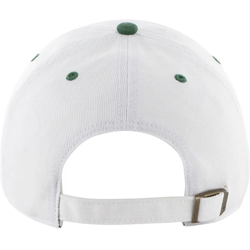 Hats|Men^New York Jets Men's '47 White/Green Double Header Diamond Clean Up Adjustable Hat