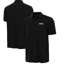 Polos^New York Jets Men's Antigua Black Era Polo