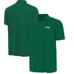 Polos^New York Jets Men's Antigua Green Era Polo