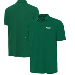 Polos^New York Jets Men's Antigua Green Era Polo