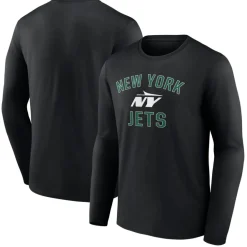 Long Sleeved^New York Jets Men's Black Victory Arch Long Sleeve T-Shirt