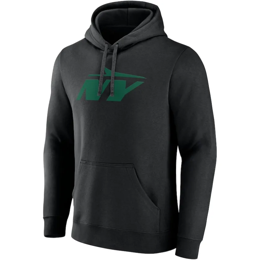 Sweatshirts & Fleece|Men^New York Jets Men's Black Secondary Logo Pullover Hoodie