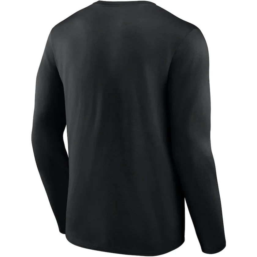 Long Sleeved^New York Jets Men's Black Logo Team Lockup Long Sleeve T-Shirt