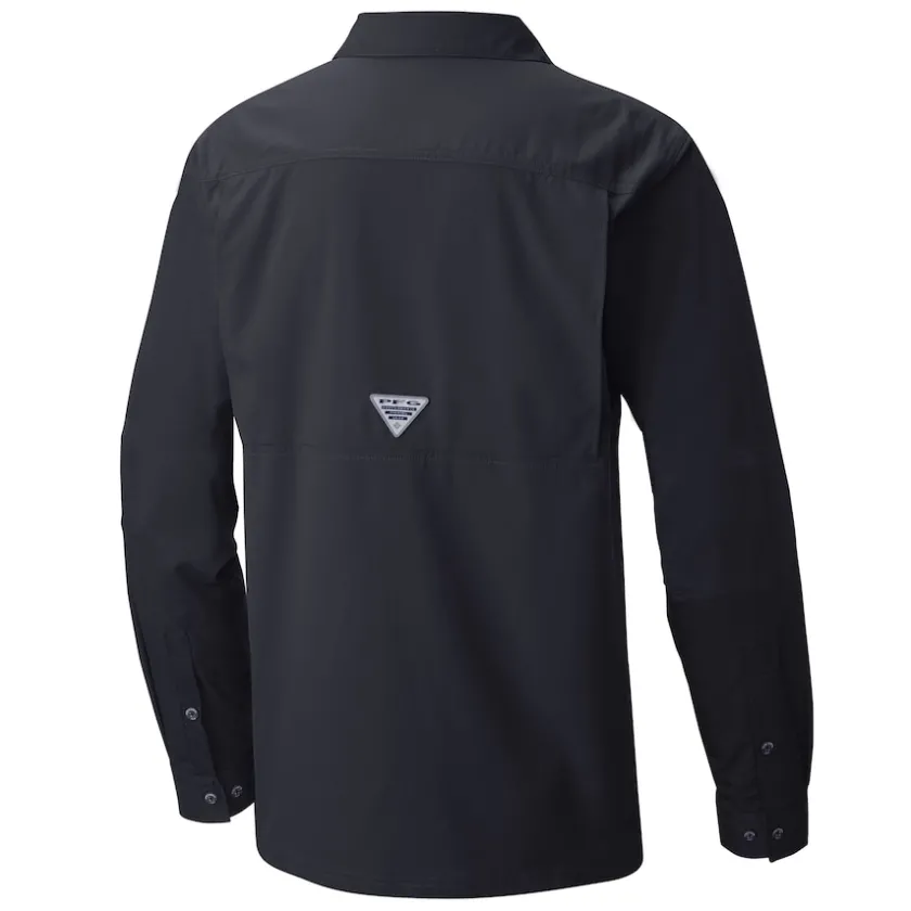 Sweaters & Dress Shirts^New York Jets Men's Columbia Black Slack Tide Omni-Wick Button-Up Long Sleeve Shirt