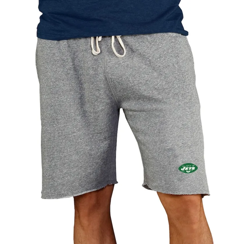 Shorts & Pants^New York Jets Men's Concepts Sport Gray Throwback Logo Mainstream Terry Shorts