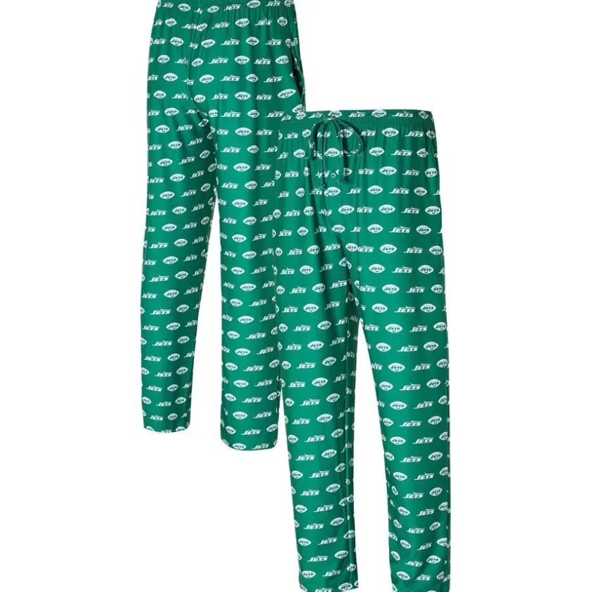 Underwear & Sleepwear^New York Jets Men's Concepts Sport Green Record Allover Print Knit Pants