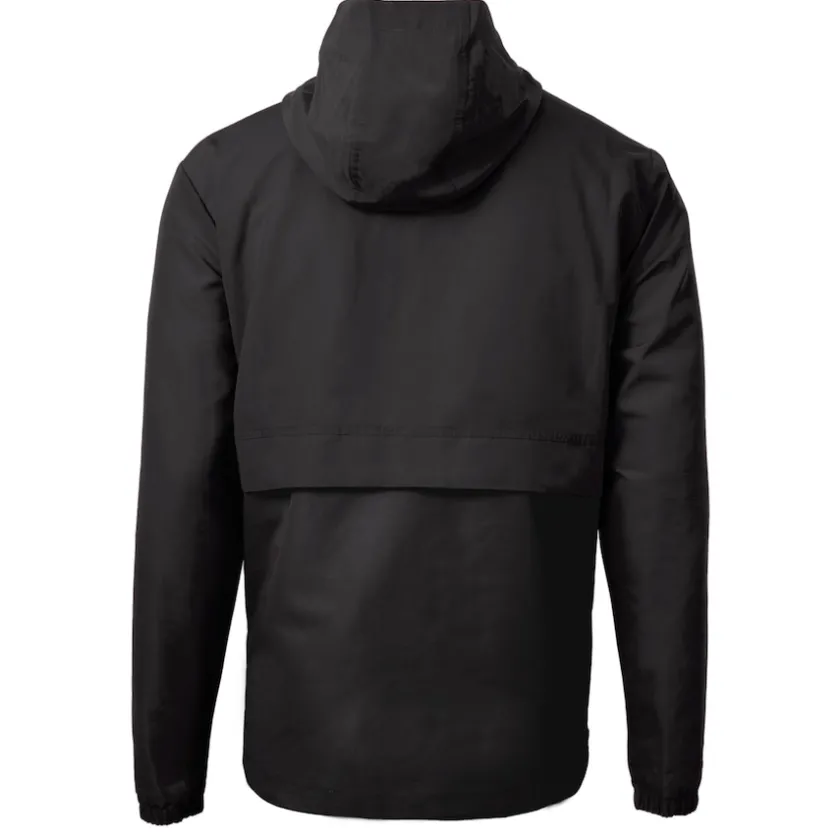 Jackets^New York Jets Men's Cutter & Buck Black Primary Logo Charter Eco Recycled Half-Zip Anorak Jacket