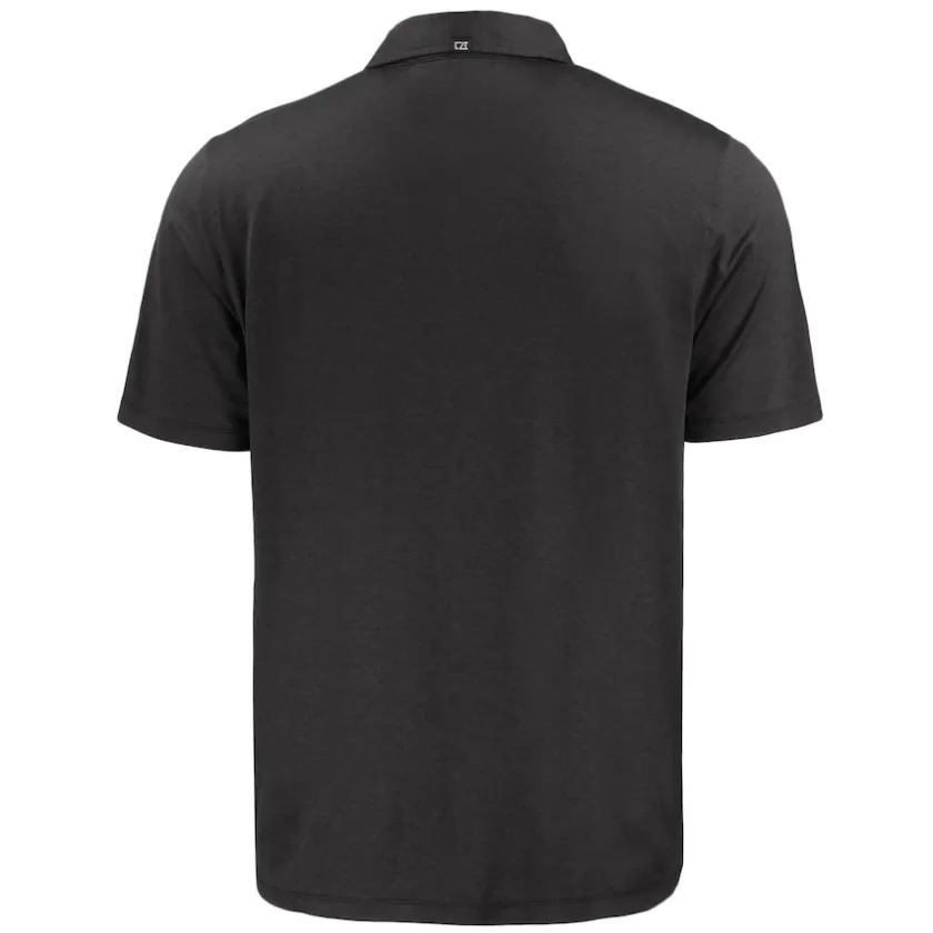 Polos^New York Jets Men's Cutter & Buck Black Primary Logo Coastline Epic Comfort Eco Recycled Polo