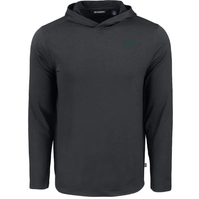 Sweaters & Dress Shirts^New York Jets Men's Cutter & Buck Black Primary Logo Coastline Epic Comfort Eco Recycled Long Sleeve Hoodie T-Shirt