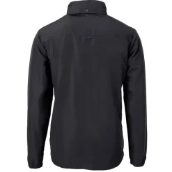 Big & Tall^New York Jets Men's Cutter & Buck Black Big & Tall Monochromatic Logo Charter Eco Knit Recycled Full-Zip Jacket