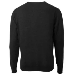 Sweaters & Dress Shirts|Sweaters^New York Jets Men's Cutter & Buck Black Throwback Logo Lakemont Tri-Blend Big & Tall V-Neck Pullover Sweater