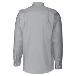 Sweaters & Dress Shirts^New York Jets Men's Cutter & Buck Charcoal Throwback Logo Long Sleeve Stretch Oxford Button-Down Shirt