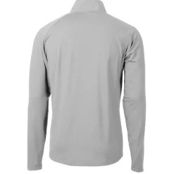 Jackets^New York Jets Men's Cutter & Buck Gray Primary Logo Adapt Eco Knit Hybrid Recycled Raglan Quarter-Zip Top