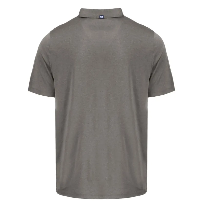 Polos^New York Jets Men's Cutter & Buck Gray Monochromatic Logo Coastline Epic Comfort Eco Recycled Polo
