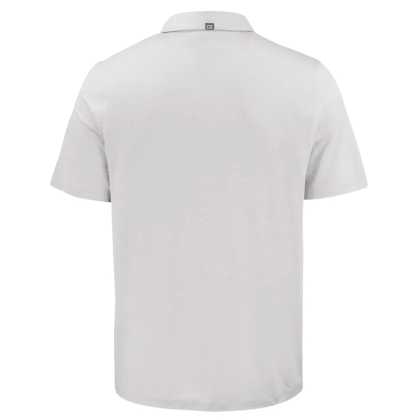 Polos^New York Jets Men's Cutter & Buck Gray Monochromatic Logo Coastline Epic Comfort Eco Recycled Polo