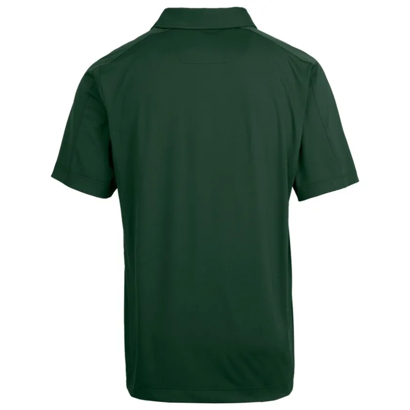 Polos^New York Jets Men's Cutter & Buck Green Throwback Logo Prospect Textured Stretch Polo
