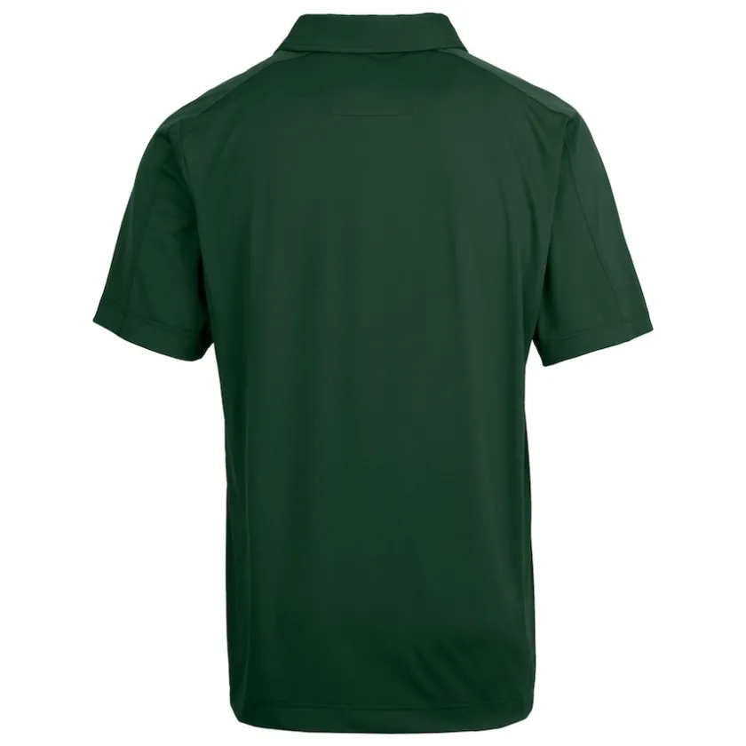 Polos^New York Jets Men's Cutter & Buck Hunter Green Primary Logo Prospect Eco Textured Stretch Recycled Polo